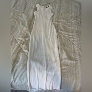 Forever 21 White Halter Sheath Maxi Dress